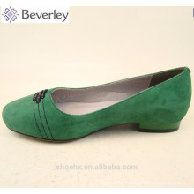 Beverley genuíno camurça de couro macio superior e forro pu sapatos lisos
